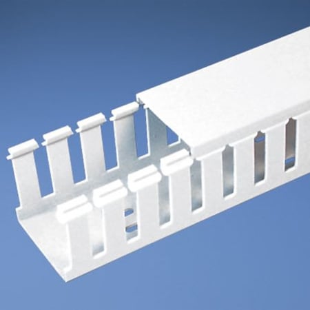 Panduit Base Wiring Duct, Type G, Wide Slot, White, 3" x 2" x 1' (6-Pack) G3X2WH6